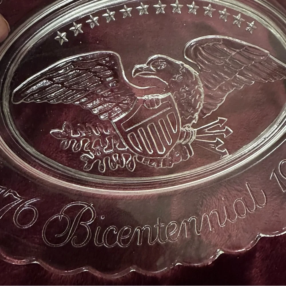 Avon Bicentennial Americana Glass Plate Vintage